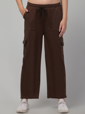 Classic Wear Loose Fit Women Brown Trousers