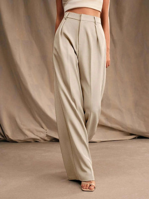 KOTTY Straight Fit Women White Trousers