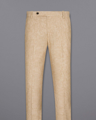 french crown Regular Fit Men Cream Trousers