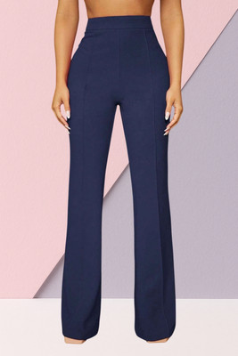 SKD TRENDZ Comfort Fit, Regular Fit Women Dark Blue Trousers
