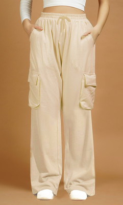 Ri Sign Hub Regular Fit Women Beige Trousers