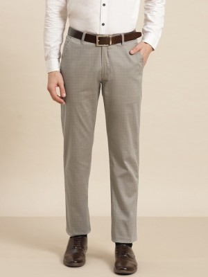 Hancock Slim Fit Men Grey Trousers