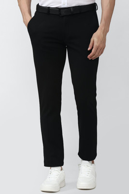 PETER ENGLAND Skinny Fit Men Black Trousers