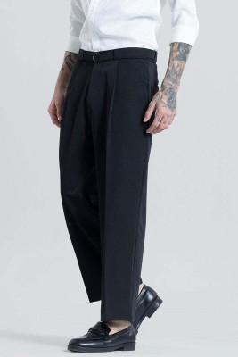 Snitch Relaxed Men Black Trousers