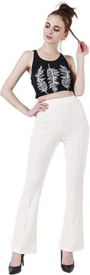 ALKENI CLOTHING Regular Fit Women White Trousers