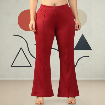 nitafashion Loose Fit Women Maroon Trousers
