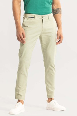 Snitch Slim Fit Men Green Trousers