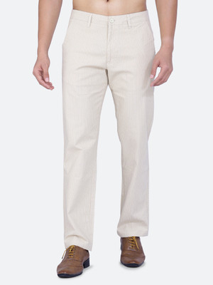 AWACK Regular Fit Men Beige Trousers