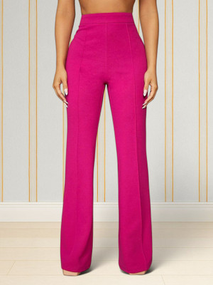 Anitafashion Loose Fit Women Pink Trousers