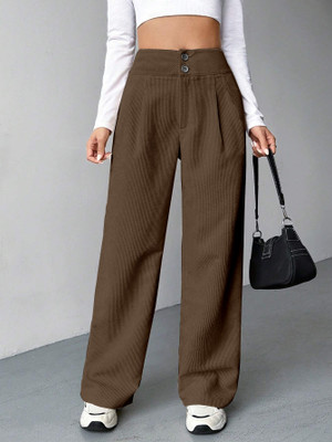 Rajovati Loose Fit Women Brown Trousers