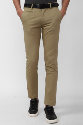 PETER ENGLAND Slim Fit Men Khaki Trousers