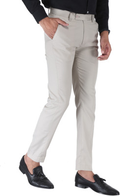 SREY Regular Fit Men Beige Trousers