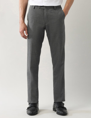 ARROW Regular Fit Men Grey Trousers