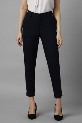 Allen Solly Regular Fit Women Black Trousers