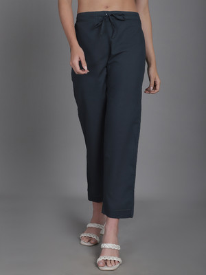 Enchanted Drapes Slim Fit Women Dark Green Trousers