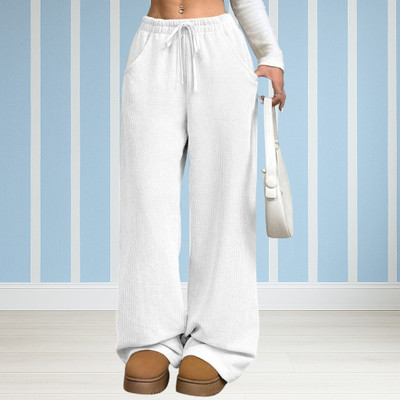 Anitafashion Relaxed Women White Trousers