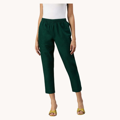 INDIANRANG Regular Fit Women Green Trousers
