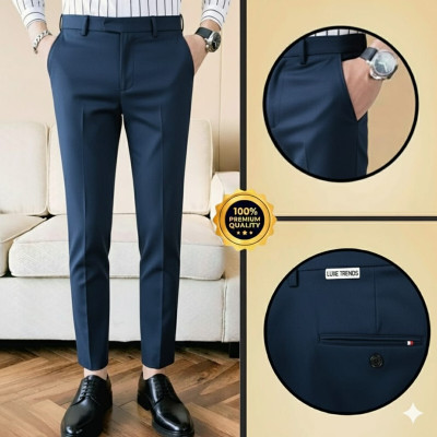 SM Syentex Slim Fit Men Dark Blue Trousers
