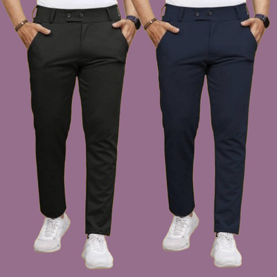 METRONAUT Regular Fit Men Blue, Black Trousers