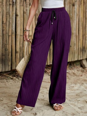 Rajovati Loose Fit Women Purple Trousers