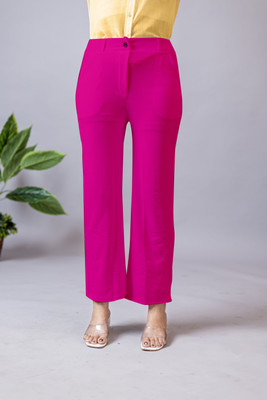 INDIANRANG Regular Fit Women Pink Trousers