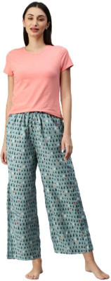 Bareblow The Christmas Tree Wide Leg Relaxed Women Multicolor Trousers
