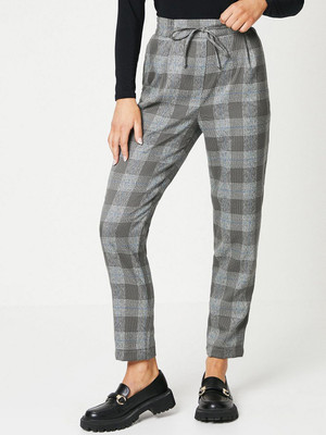DOROTHY PERKINS Regular Fit Women Grey Trousers