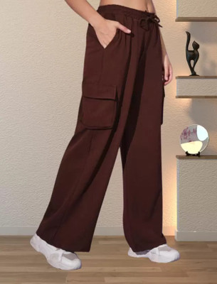 IRHA Regular Fit Women Brown Trousers