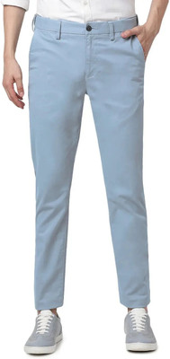 Minus One Slim Fit Men Light Blue Trousers