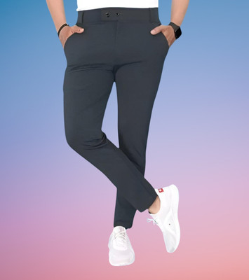 chirag enterprises Regular Fit Men Grey Trousers