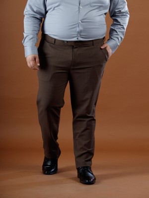 Muffynn Straight Fit Men Brown Trousers