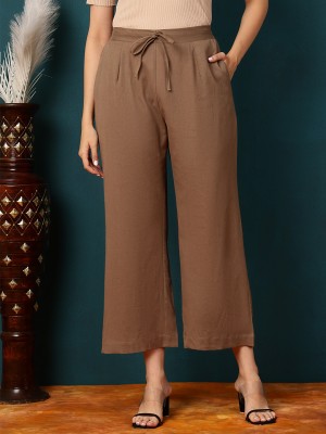 Gulmohar Jaipur Regular Fit Women Brown Trousers