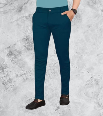 VEERACOLLECTION Regular Fit Men Blue Trousers