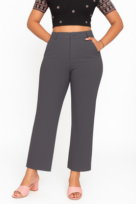 SAMRIDDH ENTERPRISE Regular Fit Women Grey Trousers