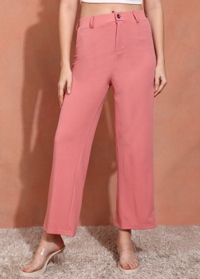 Ann Springs Straight Fit Women Pink Trousers