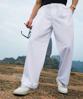 CAMPUS SUTRA Regular Fit Men White Trousers
