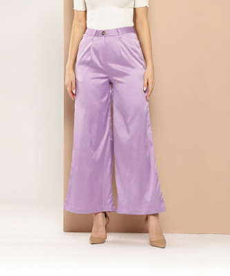 CHEMISTRY Regular Fit Women Purple Trousers