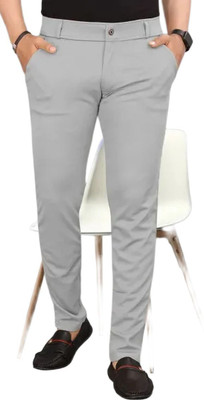 Raienterprises Loose Fit Men Silver Trousers