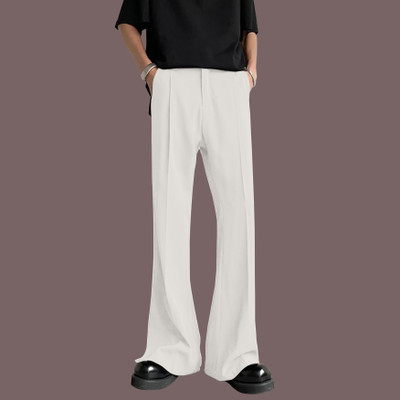 FTX Relaxed, Loose Fit Men Beige Trousers