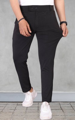 Tip Top Slim Fit Men Black Trousers