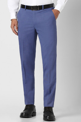 PETER ENGLAND Slim Fit Men Blue Trousers