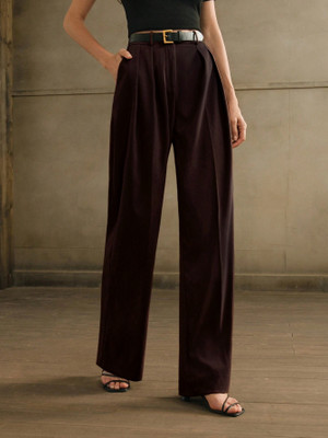 Leriya Fashion Regular Fit Women Brown Trousers