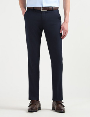 ARROW Regular Fit Men Blue Trousers