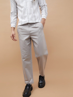 CODE by Lifestyle Regular Fit Men Grey Trousers
