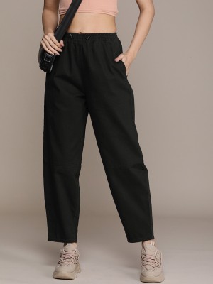 Roadster Regular Fit Women Black Trousers