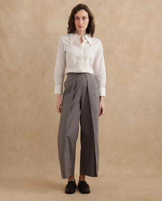 RAREISM Loose Fit Women Grey Trousers