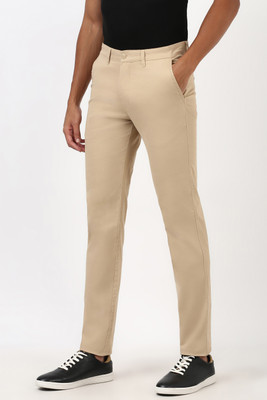 PETER ENGLAND Slim Fit Men Khaki Trousers