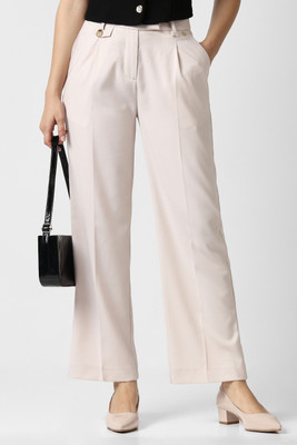 VAN HEUSEN Regular Fit Women White Trousers