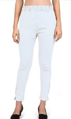 ArtiGarments Regular Fit Women White Trousers