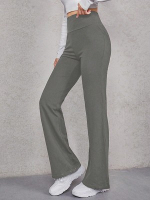 SAKHWALA Regular Fit Women Grey Trousers